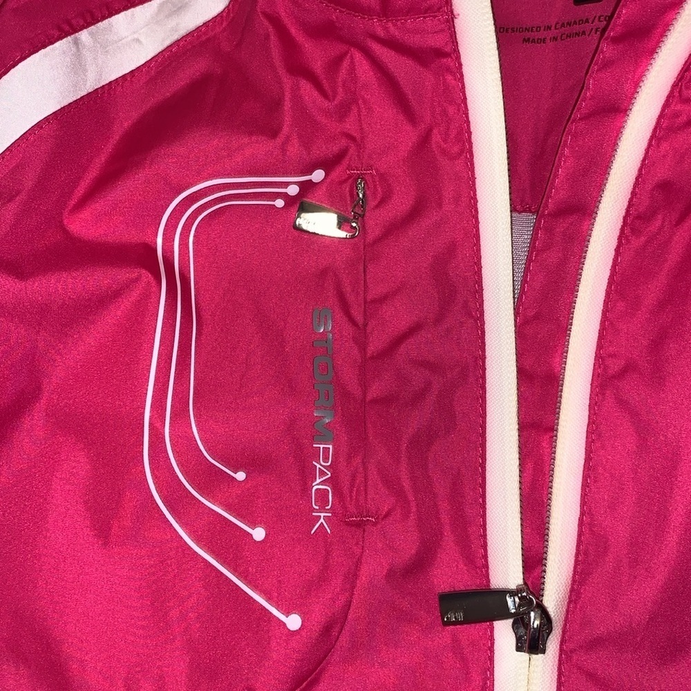 StormPack Windbreaker. Size Medium. Pink and White. - Picture 3 of 9